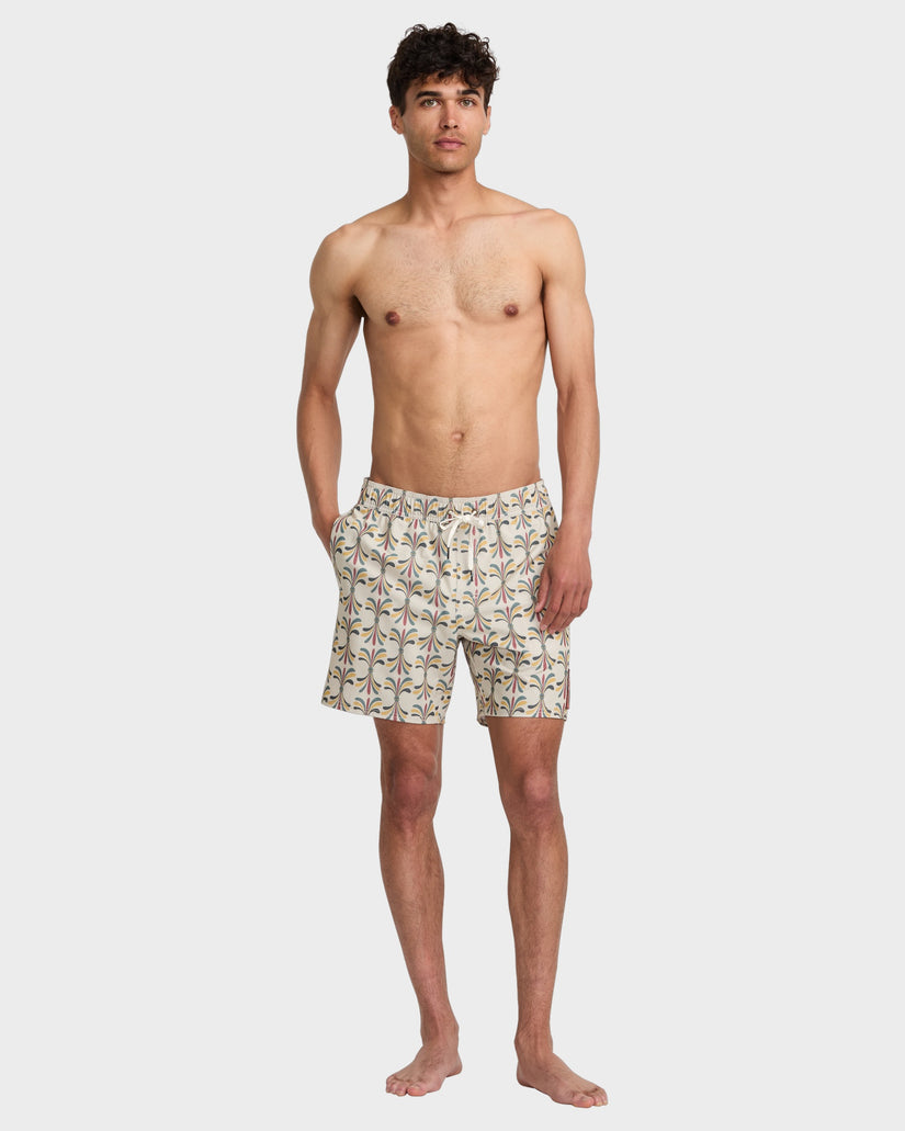 Mens La Eye Floral 17" Elastic Boardshorts