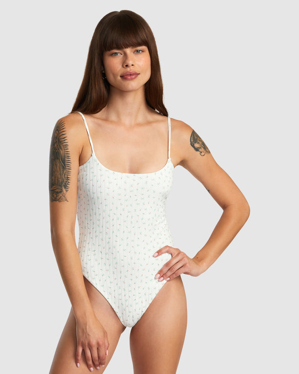 Womens Pointe Wide Rib One Piece Med French