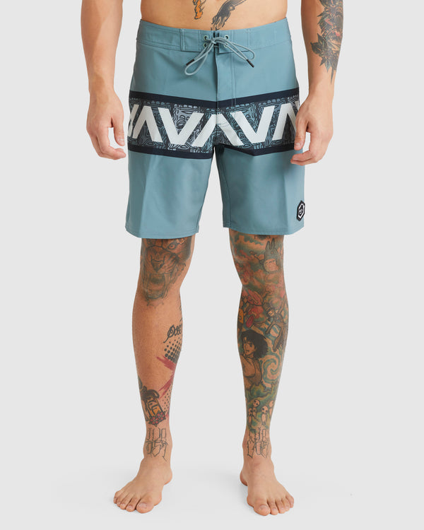 Mens Oblow Tiki Banded Boardshorts