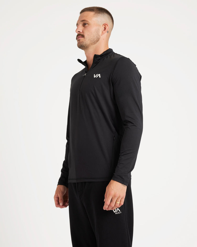 Mens Sport Vent Long Sleeve Half Zip