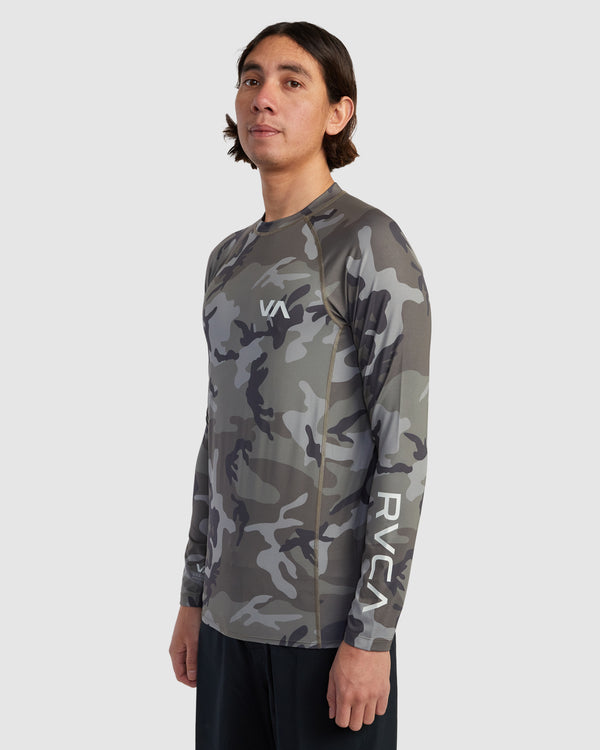 Mens RVCA Long Sleeve Rash Vest