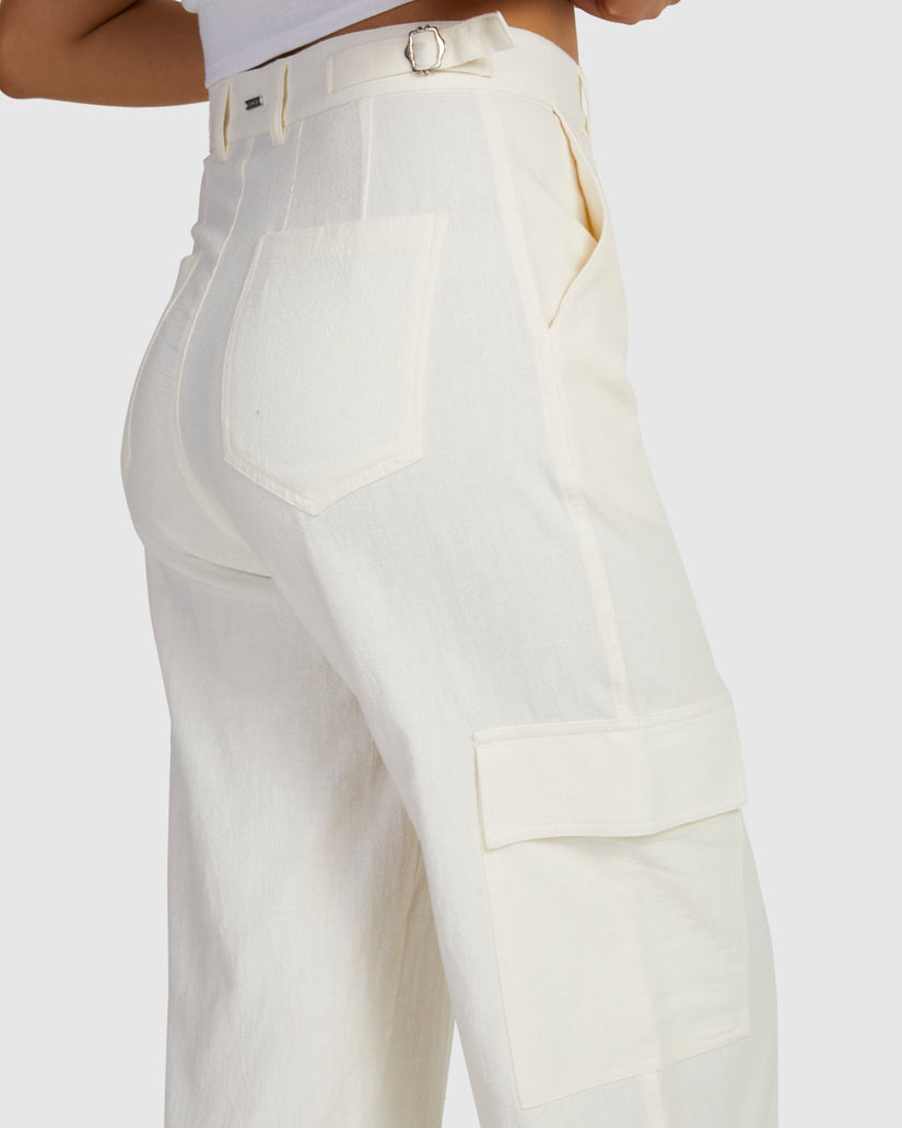 Womens Beats Linen Cargo Pants