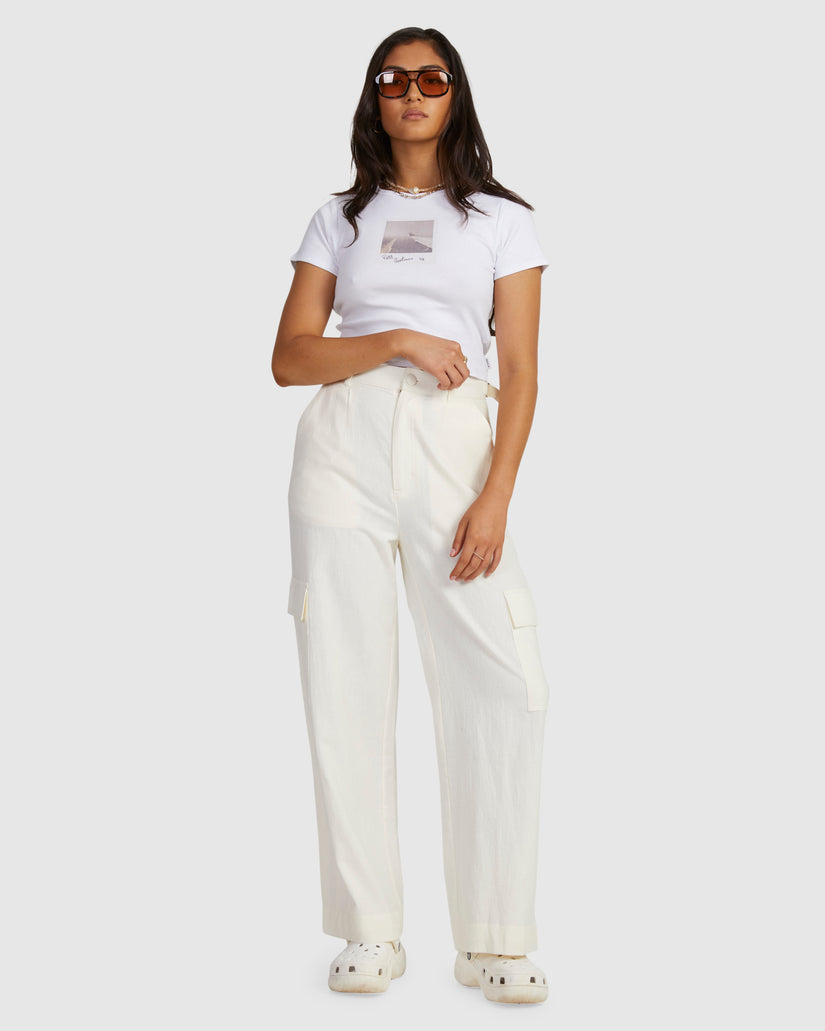 Womens Beats Linen Cargo Pants