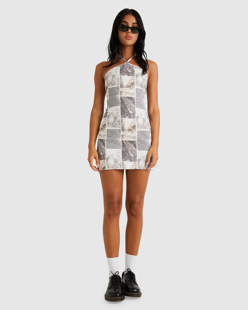 Womens Kyoto Halter Mini Dress