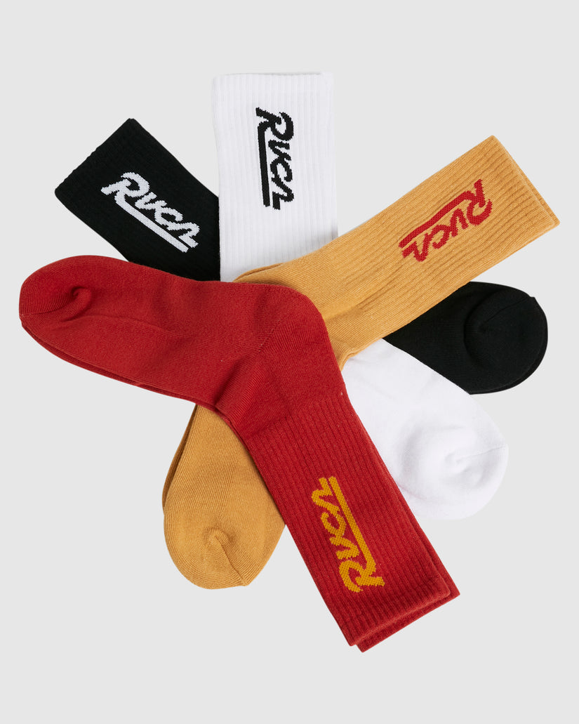 Mens RVCA Seasonal 4 Pack Socks