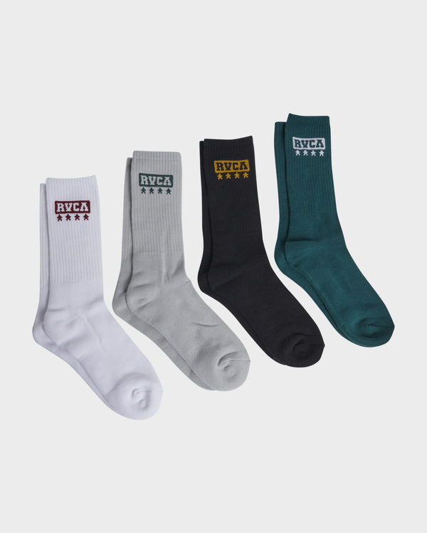 Mens RVCA Seasonal 4 Pack Socks