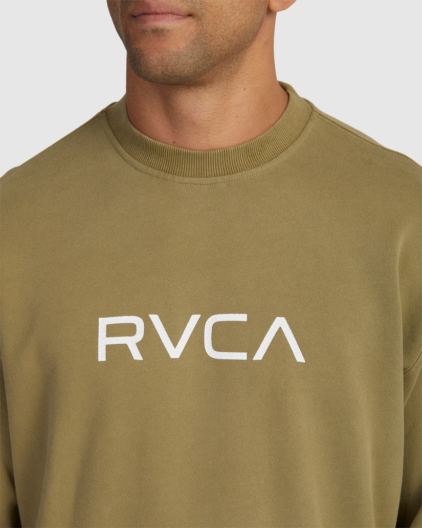 Mens Big RVCA Washed Crew