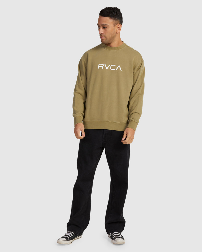 Mens Big RVCA Washed Crew