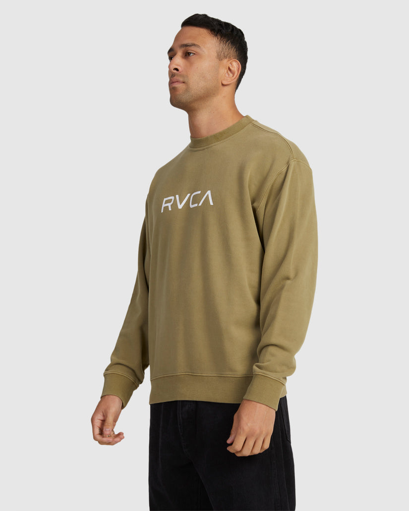 Mens Big RVCA Washed Crew