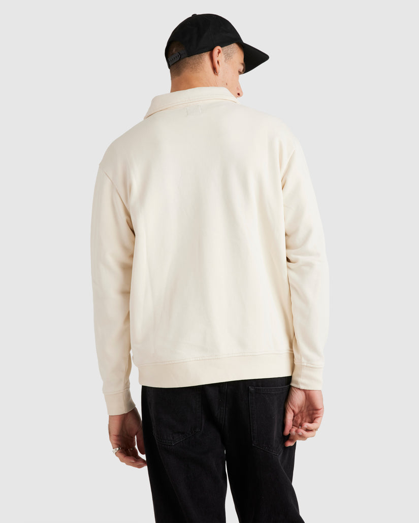 Mens Benj Half Zip Collared Crew