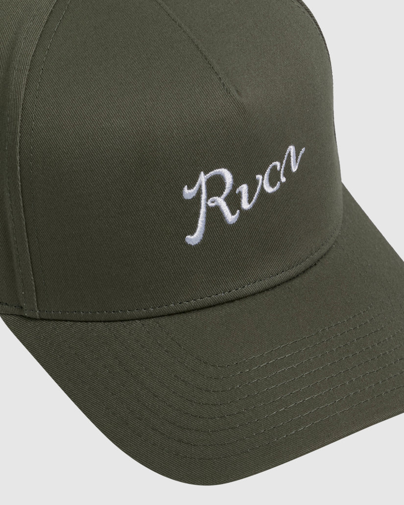 Mens Alley Script Pinched Snapback Cap