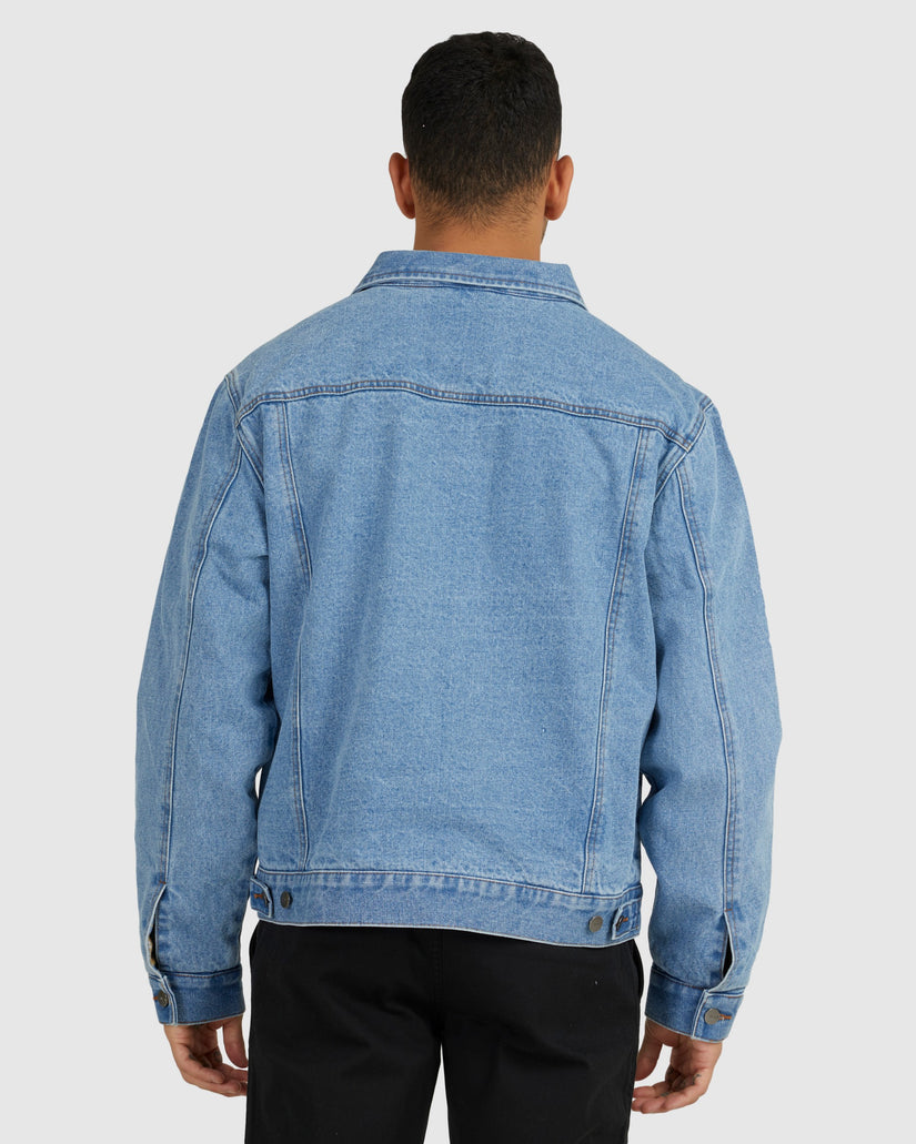 Mens RVCA Vintage Lined Denim Jacket