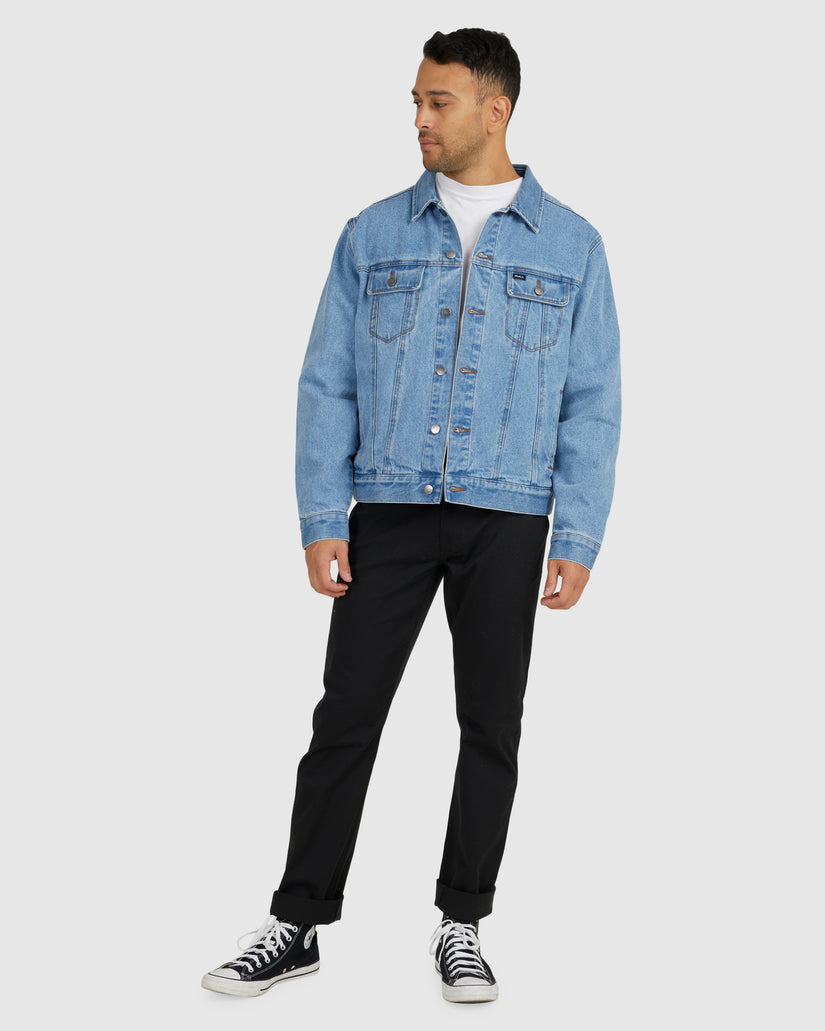 Mens RVCA Vintage Lined Denim Jacket