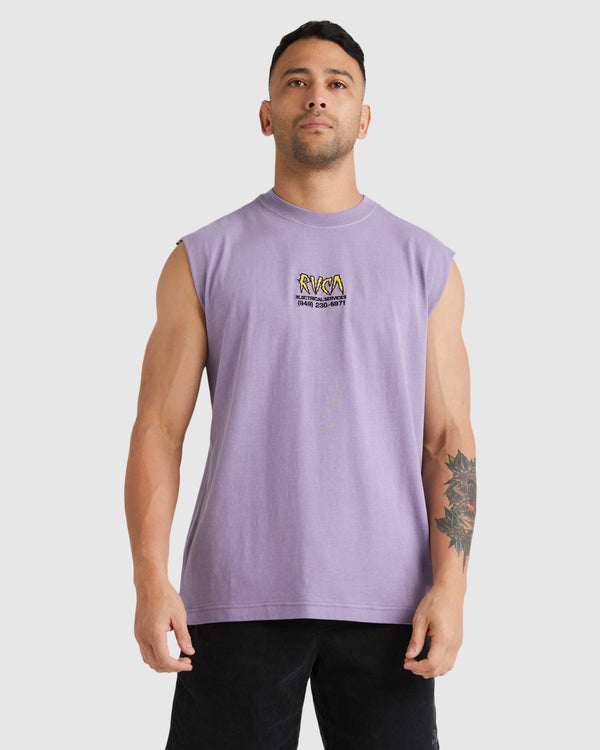 Mens RVCA Electrical Muscle Tank