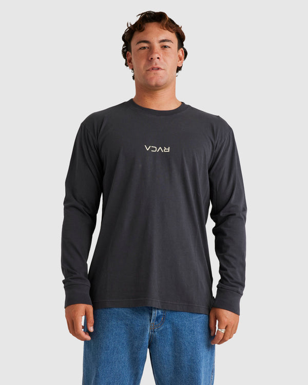 Mens RVCA Mini Flipped Long Sleeve T-Shirt