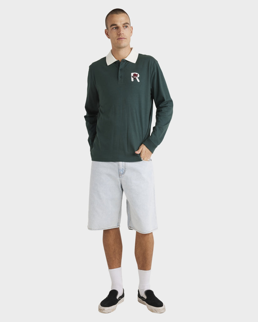 Mens Collegiate Polo Long Sleeve T-Shirt